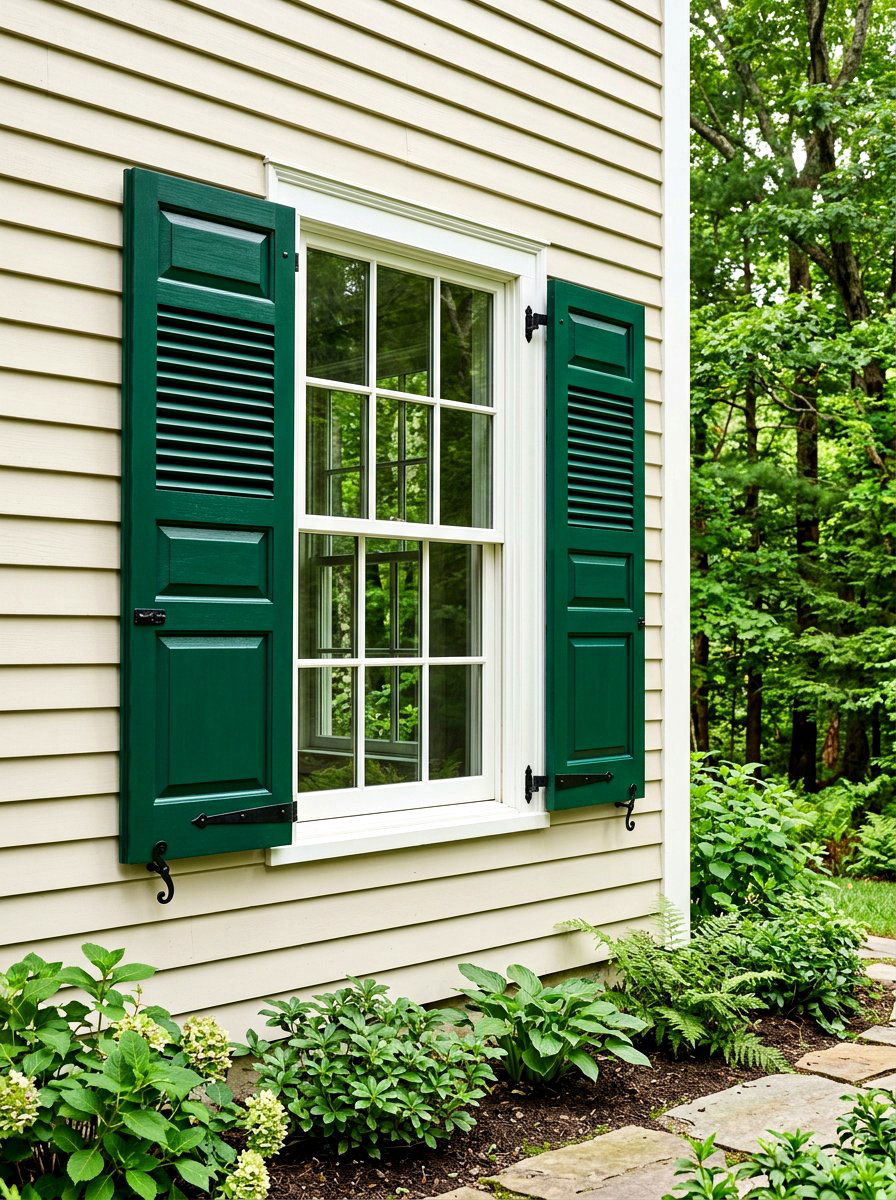 Decorative Window Shutters - 30 low maintenance curb appeal ideas