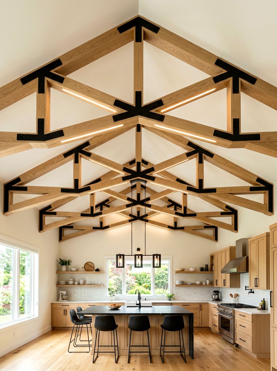 Decorative kitchen ceiling beams - 30 kitchen ceiling beam ideas