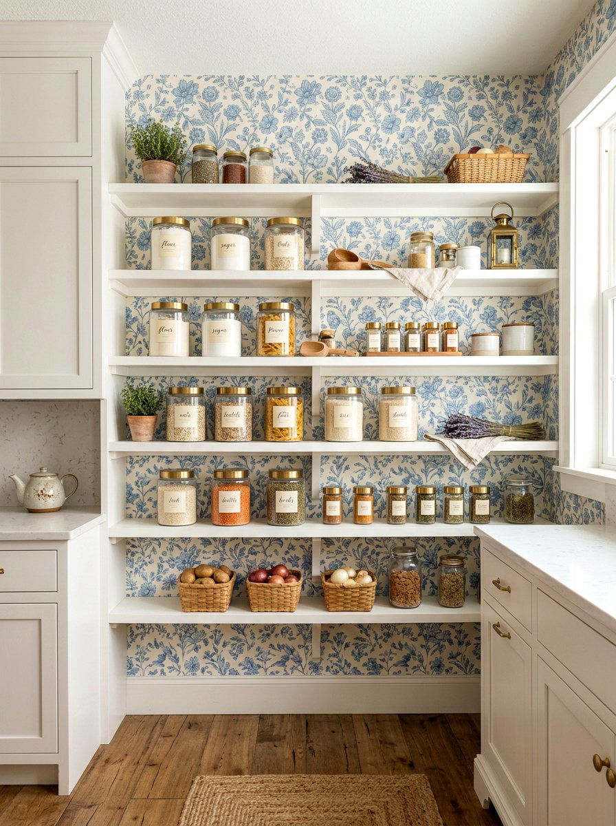 Decorative pantry wallpaper - 30 reach in pantry ideas