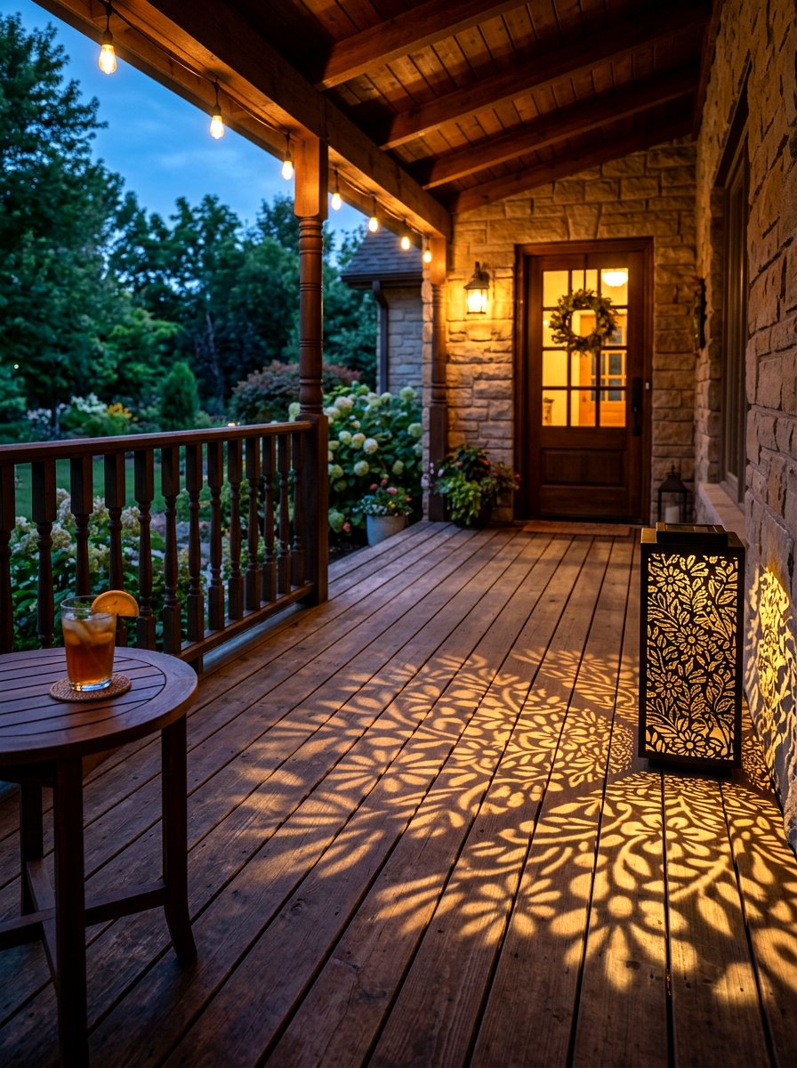 Decorative shadow light - 30 exterior lighting ideas for front of house
