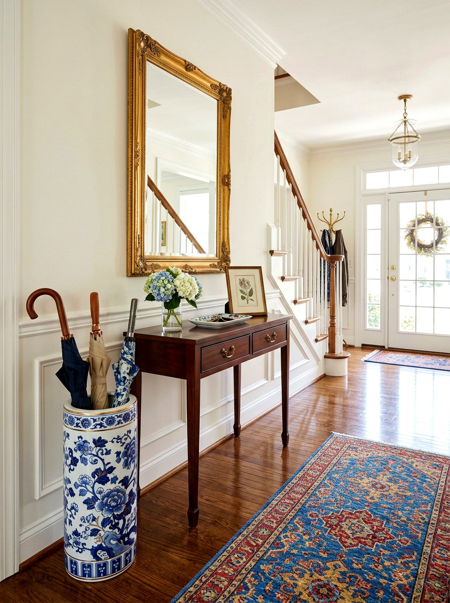 Decorative umbrella stand - 30 rental entryway ideas