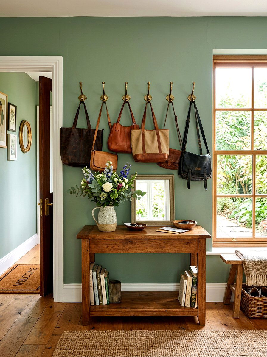 Decorative wall hook - 30 handbag storage ideas
