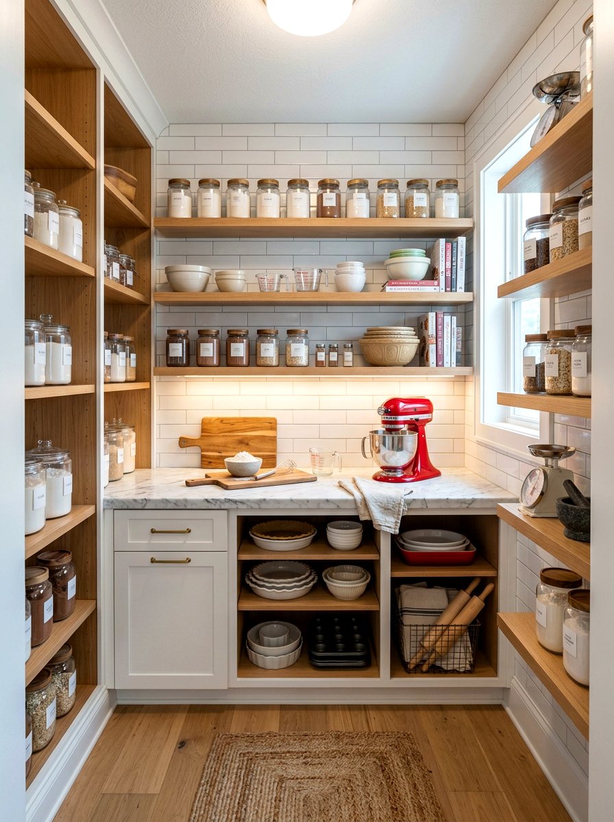 Dedicated Baking Station - 30 bakery style pantry ideas