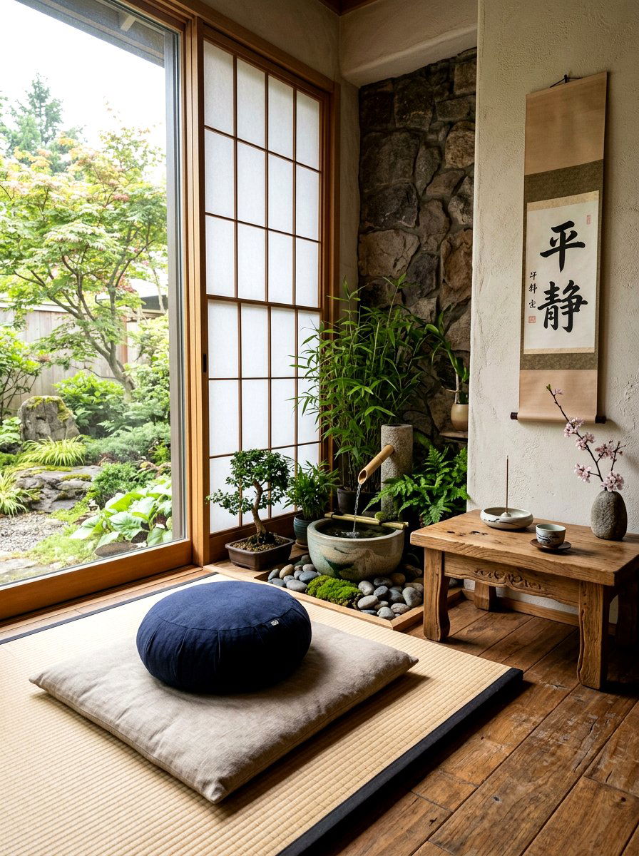Dedicated Meditation Floor Cushion - 30 invisible wellness home ideas