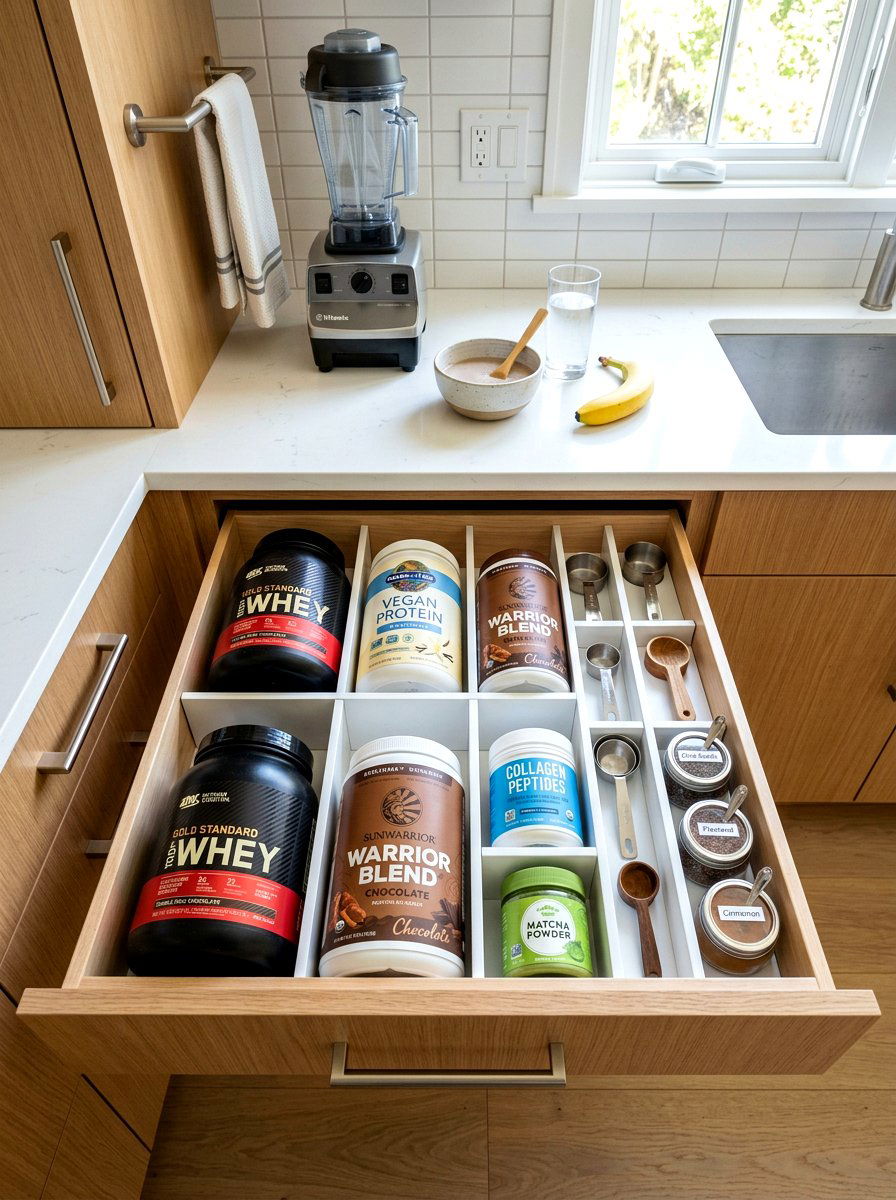 Dedicated Powder Drawer - 30 smoothie station kitchen ideas