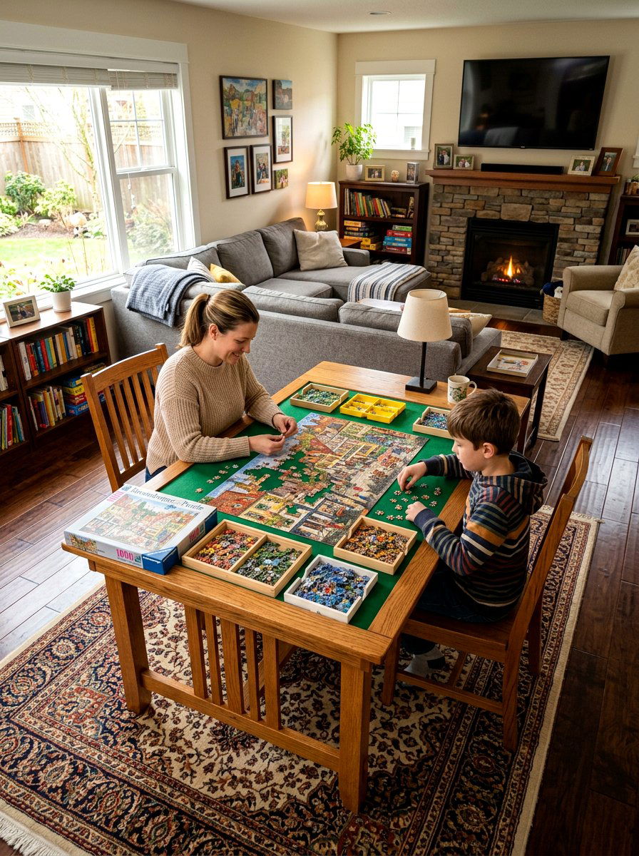 Dedicated puzzle table - 30 friction maxxing home ideas