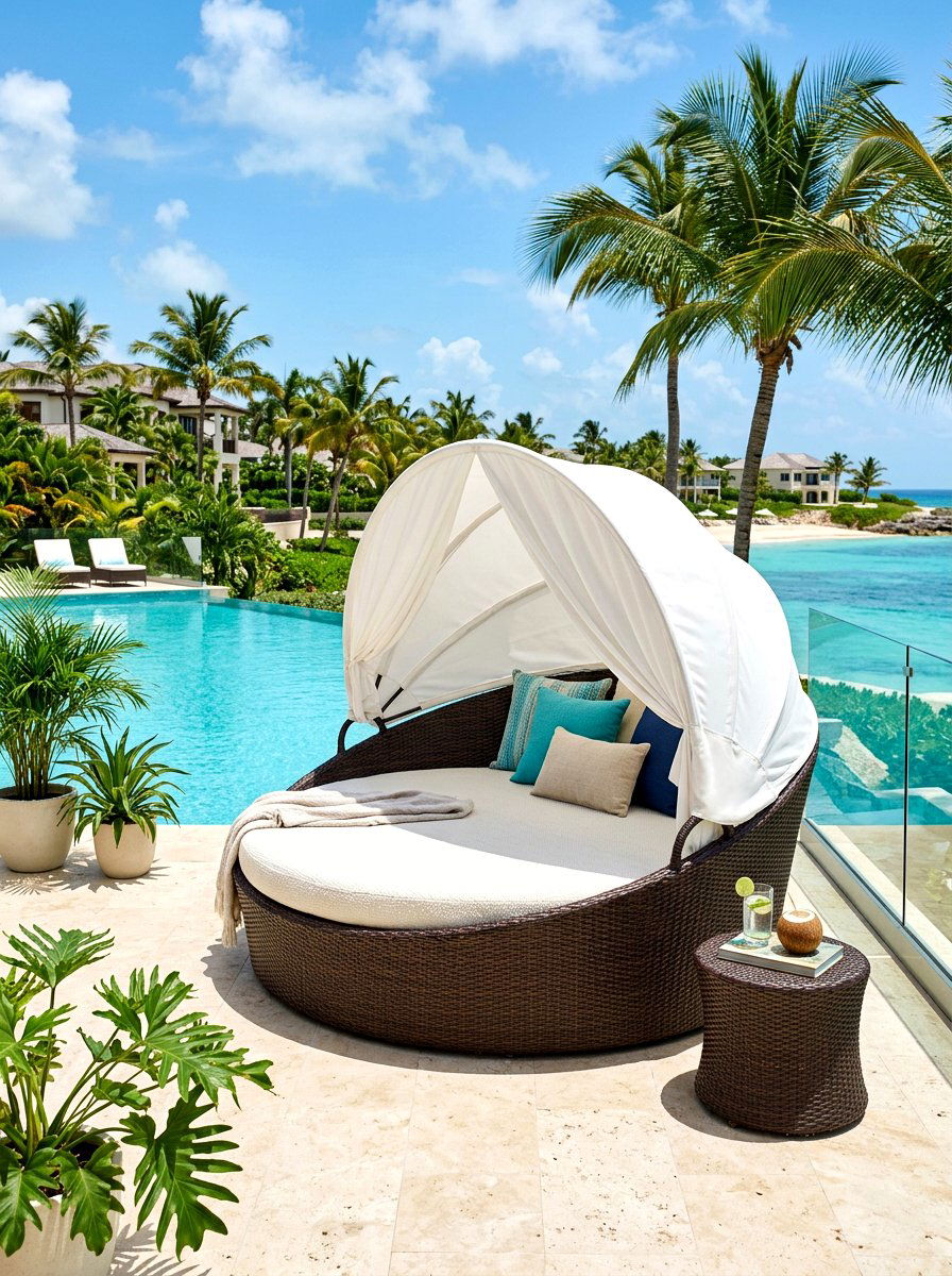 Deep Brown Outdoor Daybed Oasis - 30 cocoa patio furniture ideas