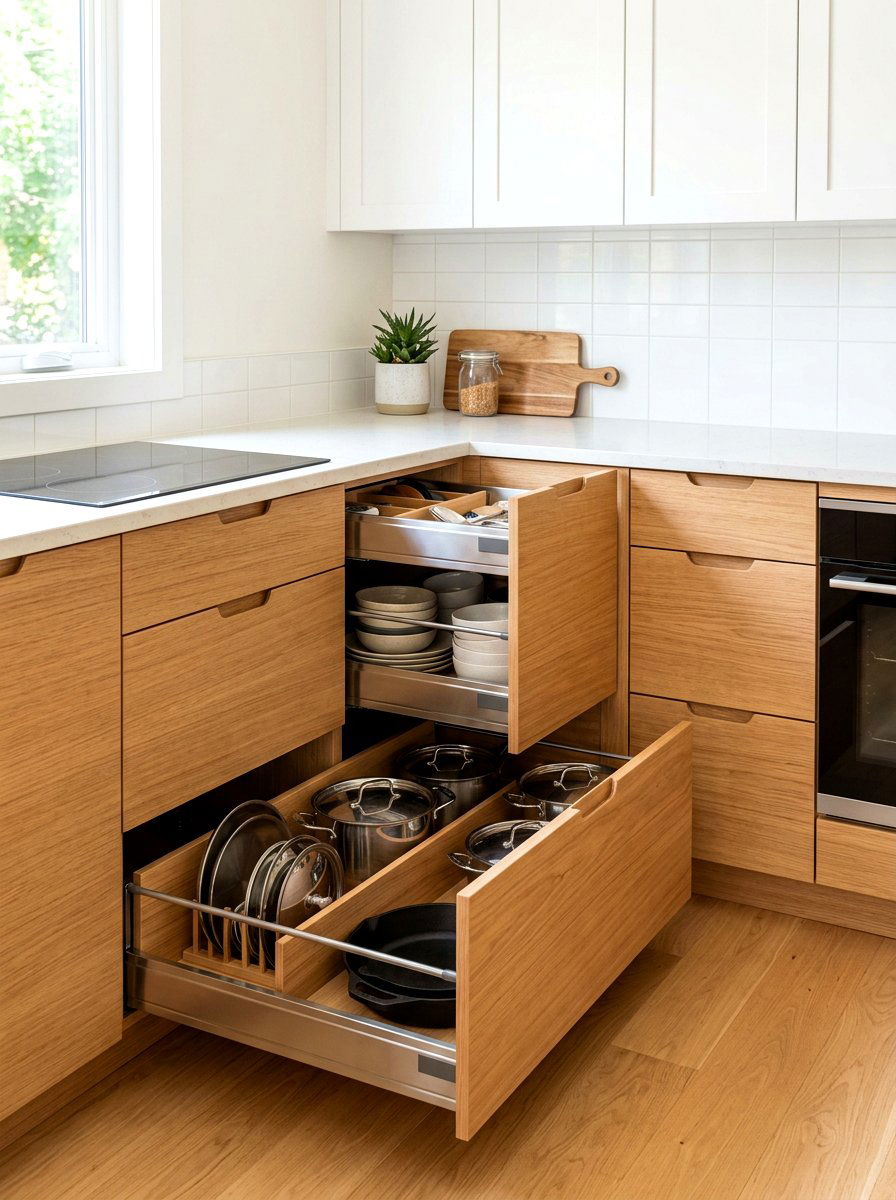 Deep Corner Drawers - 30 blind corner cabinet ideas