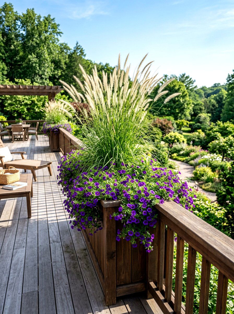 Deep Deck Railing Planter - 30 deck railing planter ideas
