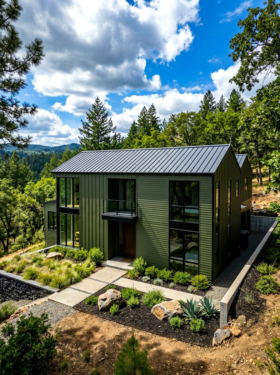 Deep Olive Green Siding - 30 olive green exterior ideas