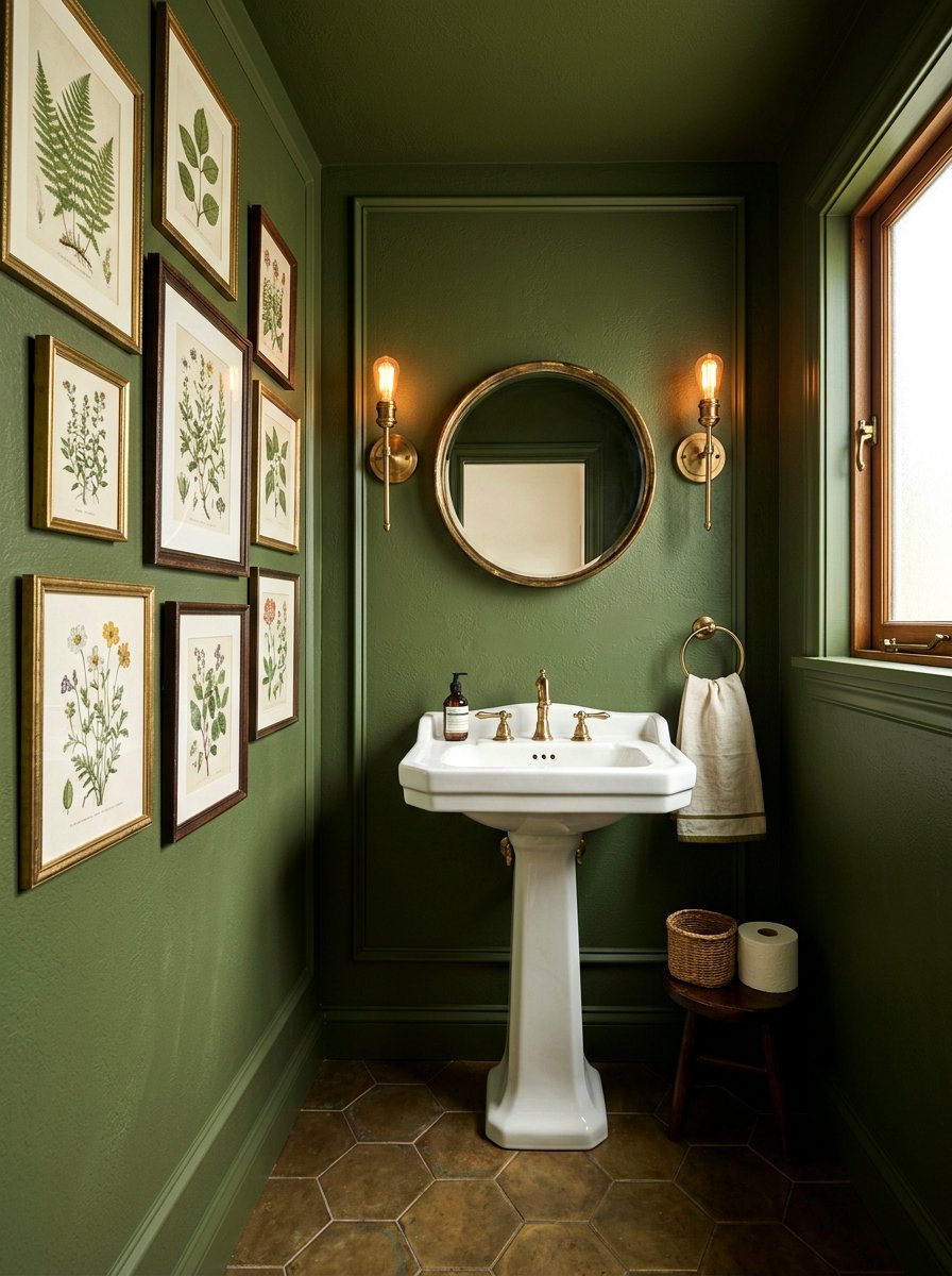 30 Dark Powder Room Ideas With Dramatic Finishes And Lighting