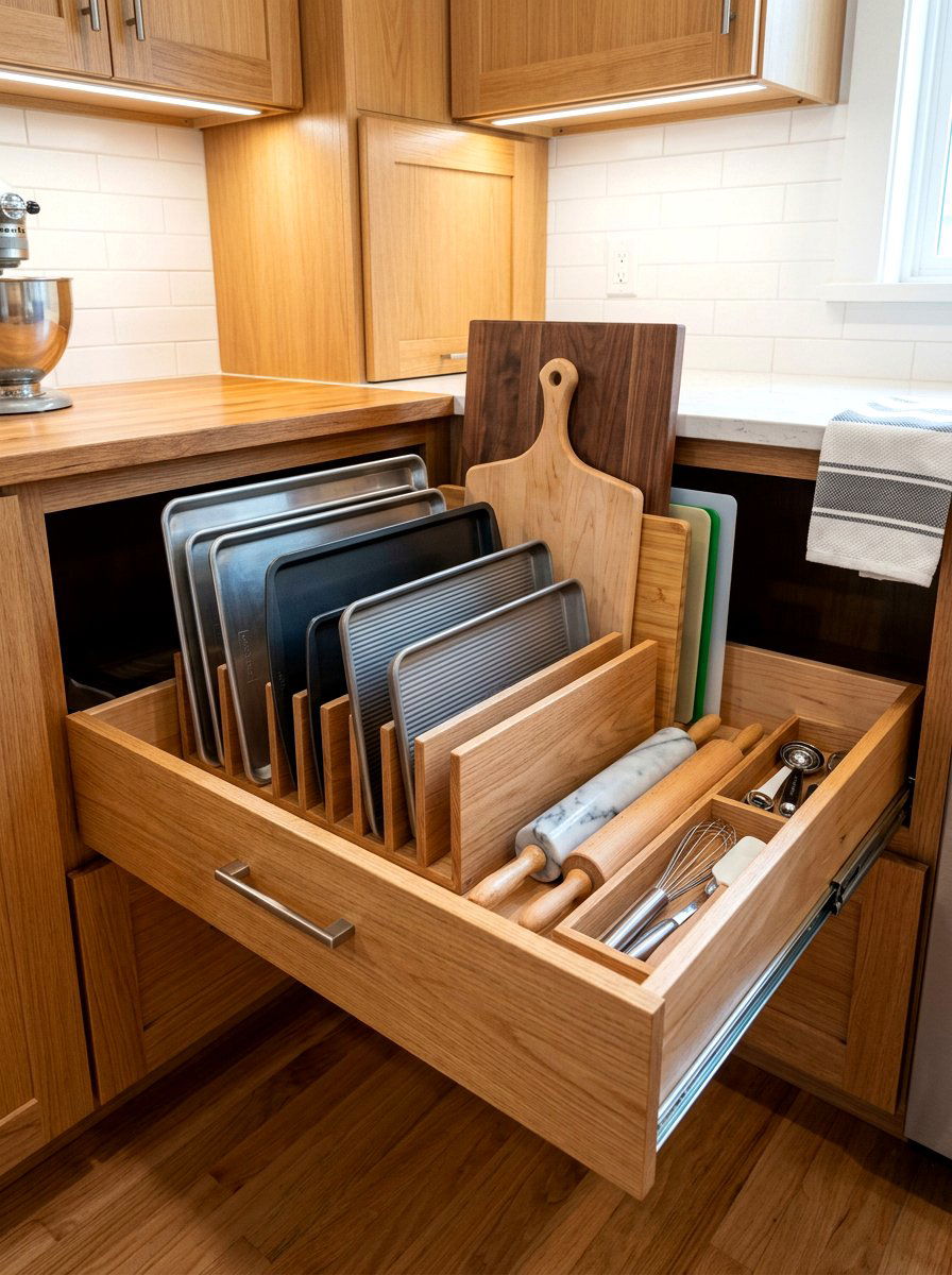 Deep Pantry Drawer Organizers - 30 butler pantry storage ideas