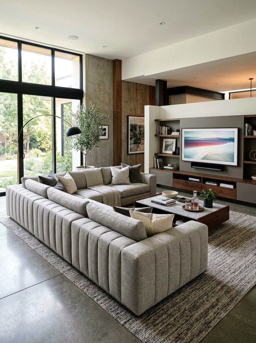 Deep Pleat Sectional - 30 tailored skirted furniture ideas
