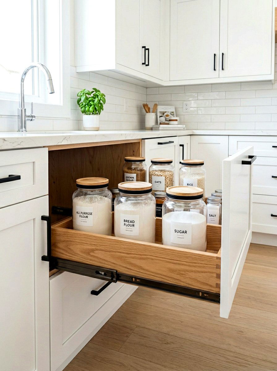 Deep Pull Out Pantry - 30 kitchen drawer pantry ideas