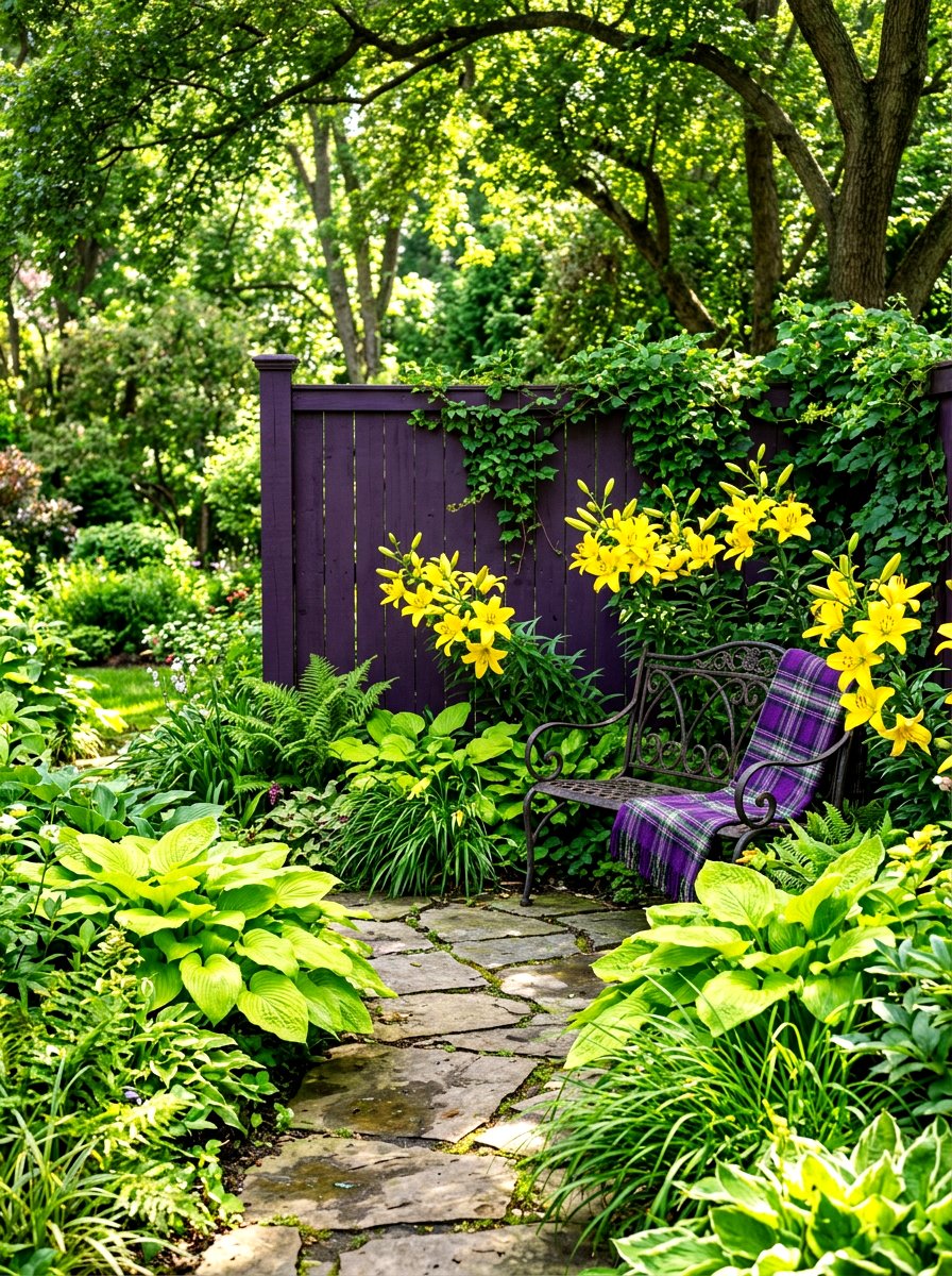 Deep Purple Fence - 30 fence paint ideas