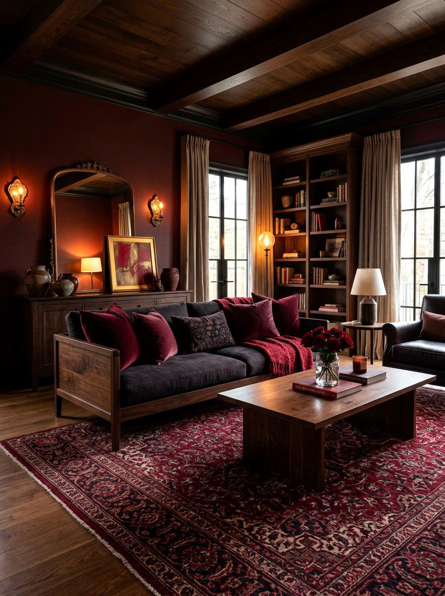 Deep Red Decor - 30 romantic bedroom ideas