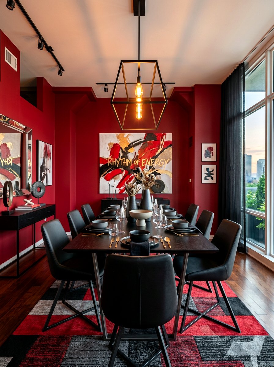 Deep Red Dining Room - 30 saturated dining room ideas
