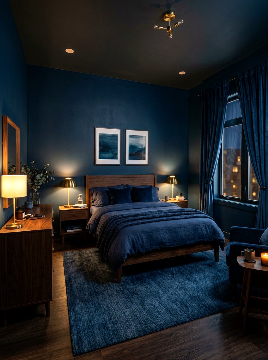 Deep Sea Blue Bedroom - 30 ocean blue bedroom ideas