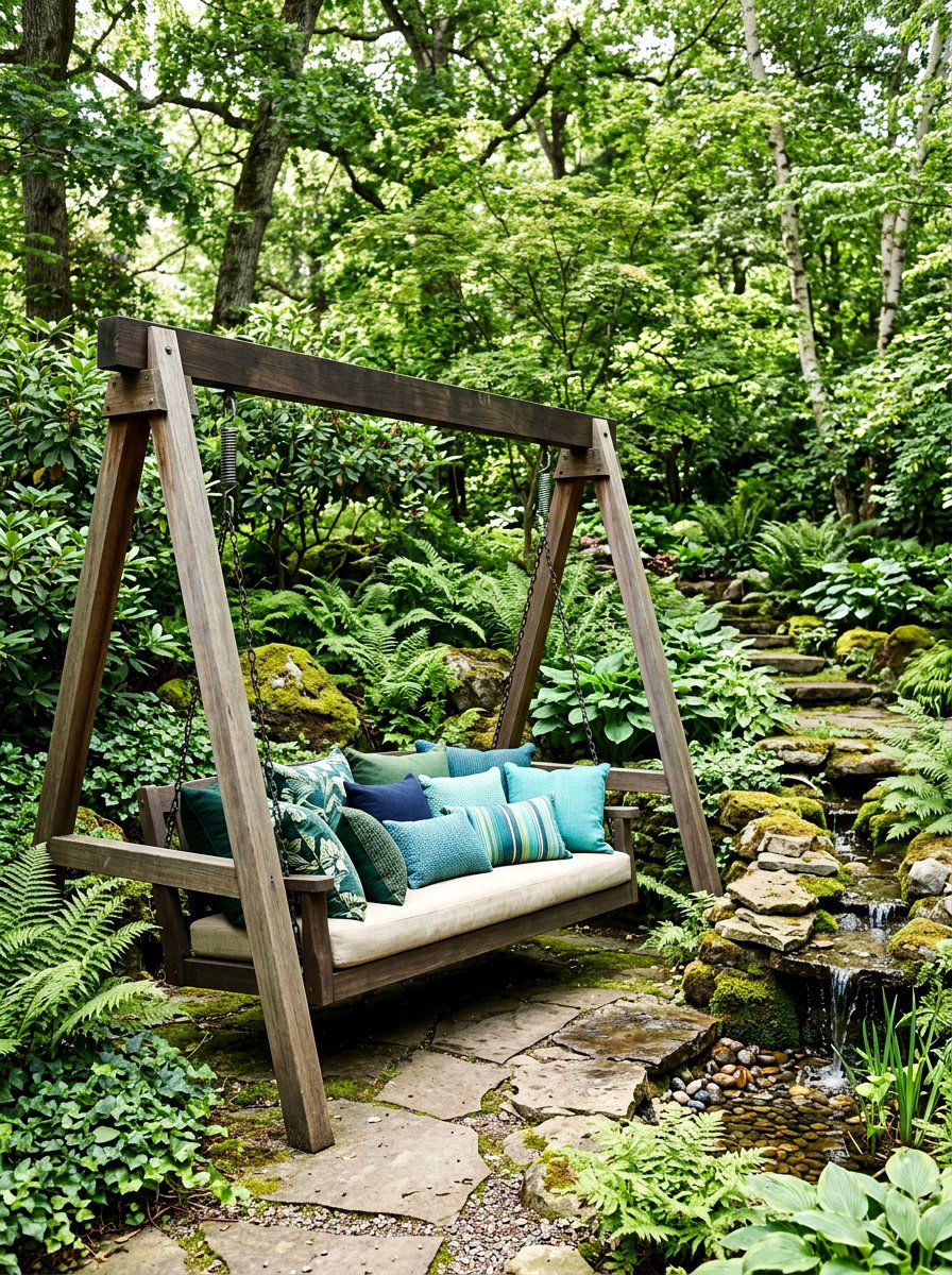 Deep Seated Garden Swing - 30 cocoon patio chair ideas