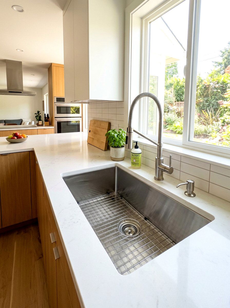 Deep Single Bowl Sink - 30 tiny house kitchen ideas