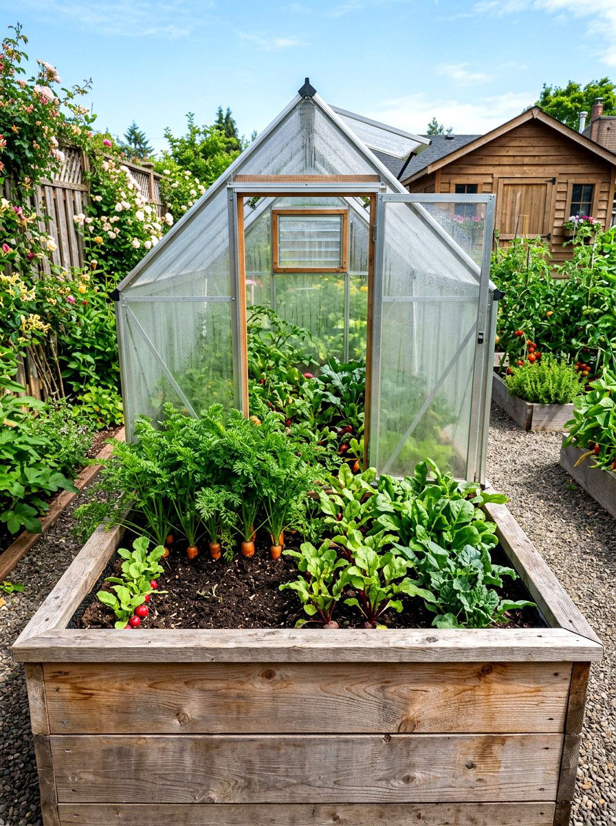 Deep Soil Greenhouse Bed - 30 raised bed greenhouse ideas