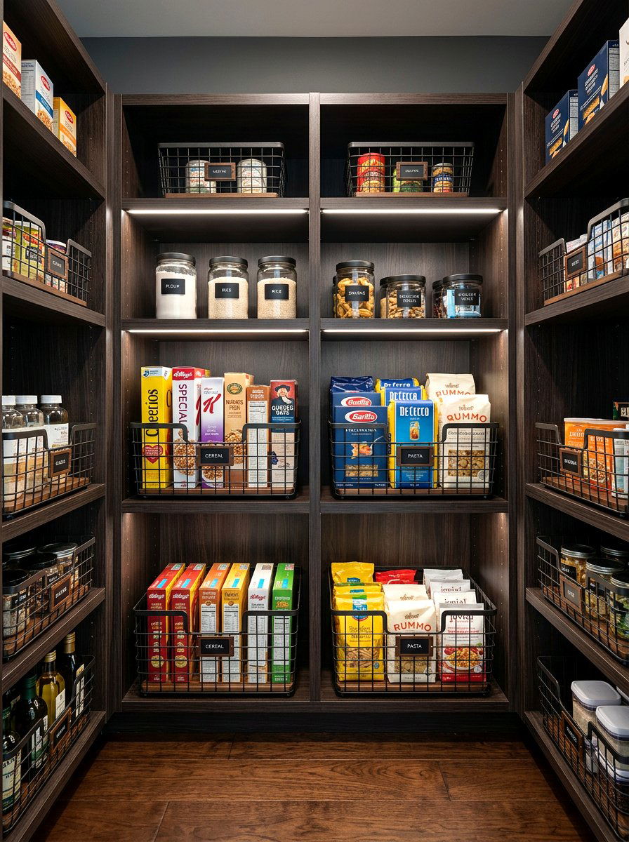 Deep Storage Basket - 30 basket pantry organization ideas