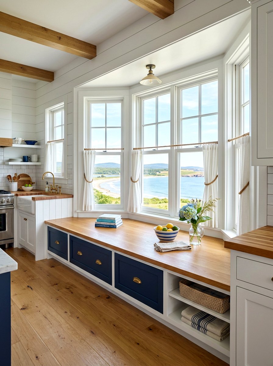 Deep Window Bench Counter - 30 second prep space kitchen ideas