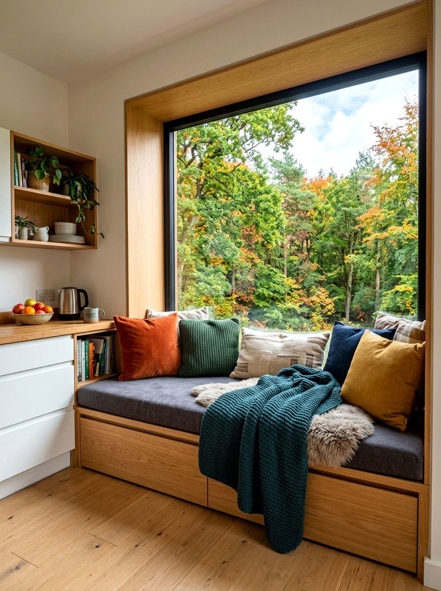 Deep Window Seat - 30 cozy kitchen window seat ideas