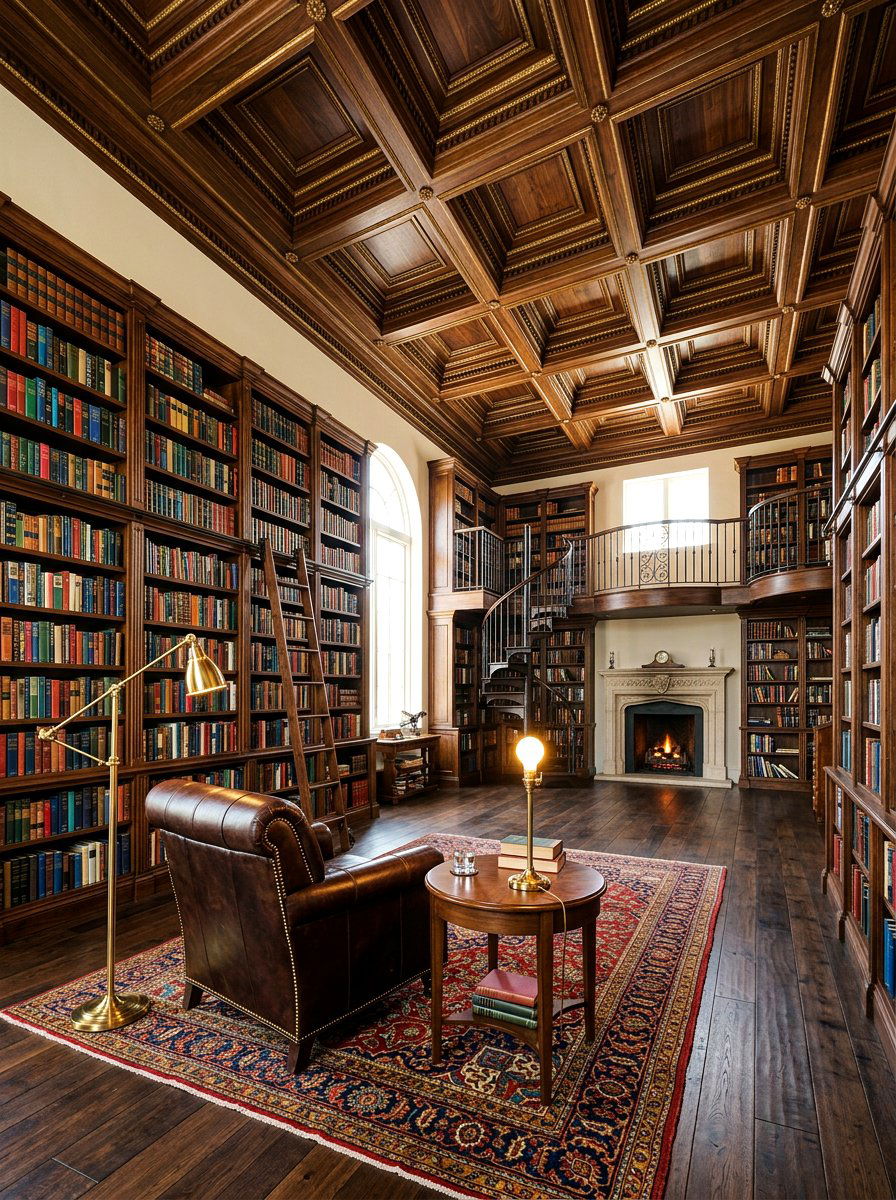 Deep coffered ceiling - 30 ceiling trim ideas