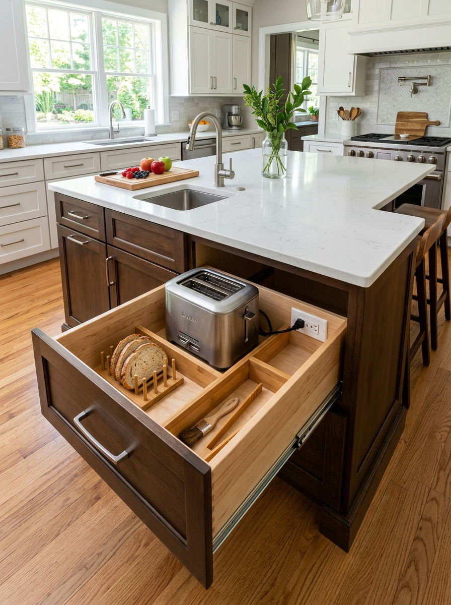 Deep drawer toaster storage - 30 hidden toaster garage ideas aesthetic