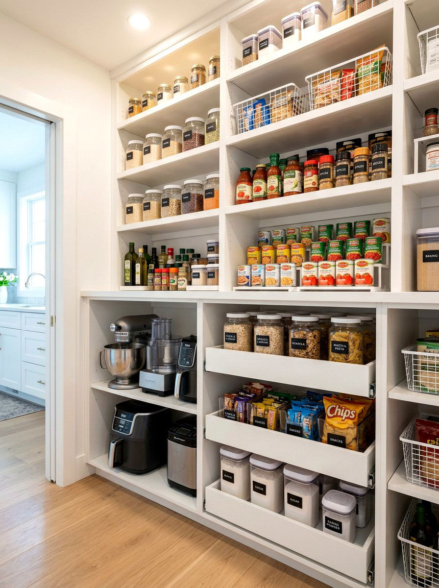 Deep pantry shelves - 30 back kitchen pantry ideas