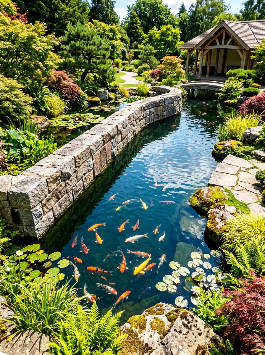 Deep water pond - 30 pond landscaping ideas