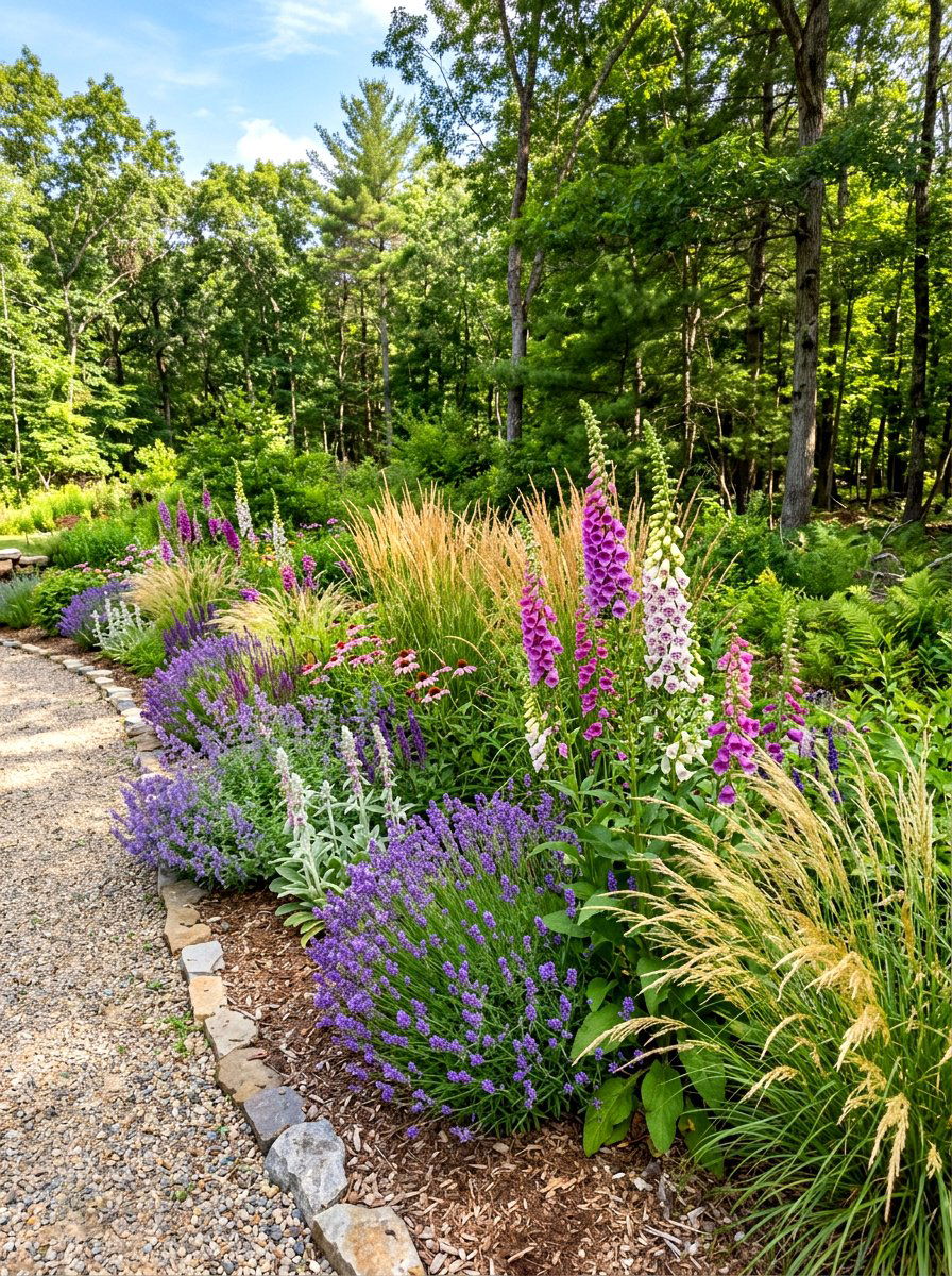 Deer resistant plant border - 30 backyard border planting ideas