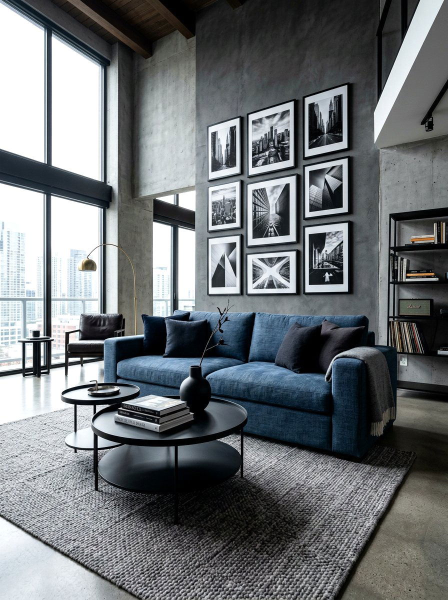 30 Denim Blue Living Room Ideas: Trendy Color & Texture