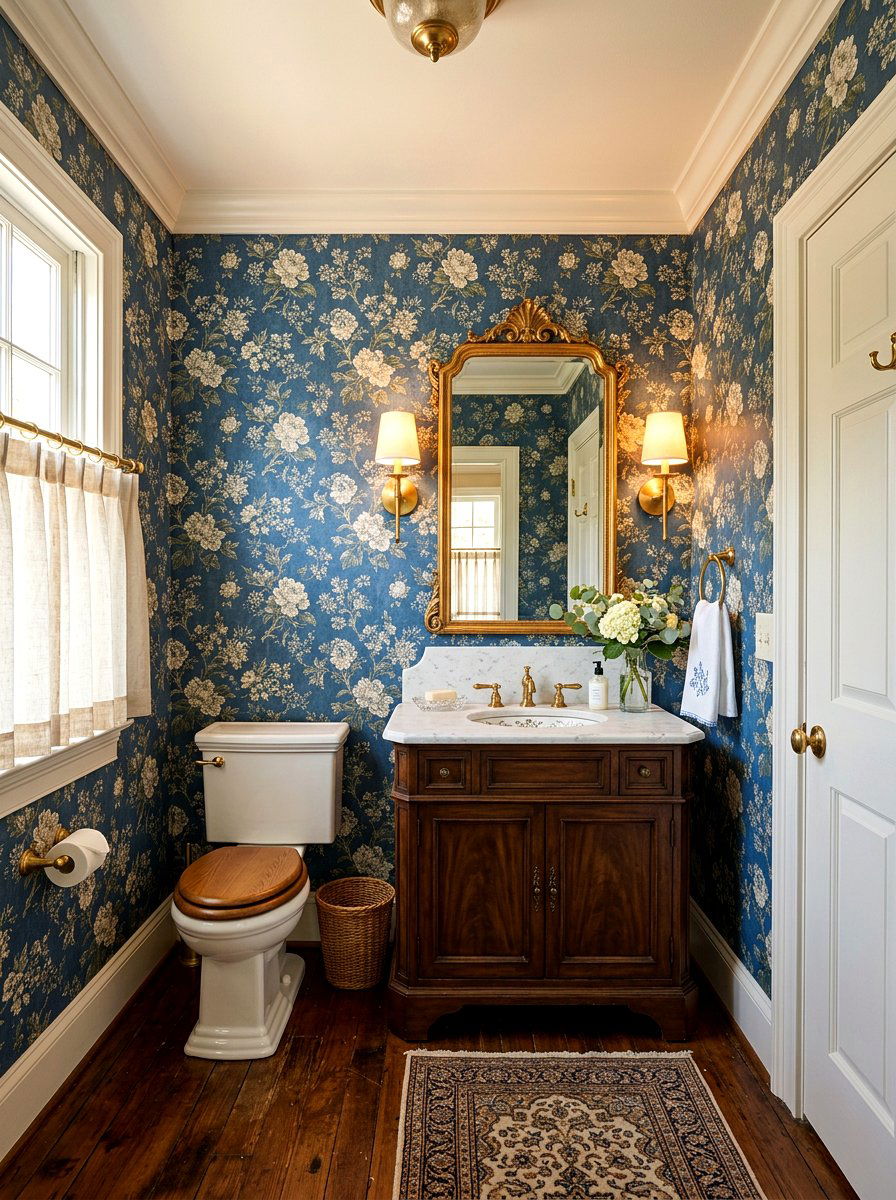 30 Denim Blue Powder Room Ideas That Feel Fresh And Luxurious