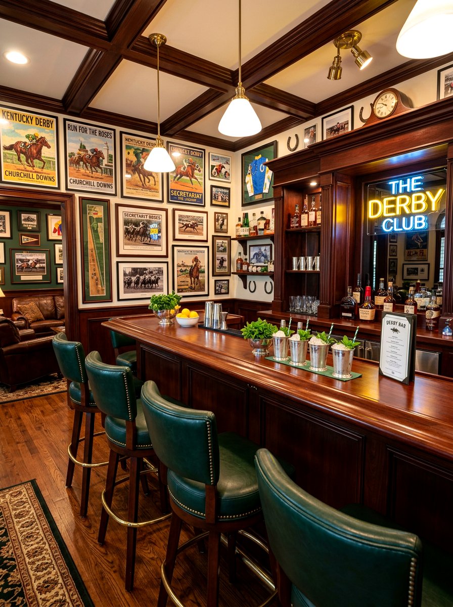 Derby Theme Bar - 30 equestrian decor ideas