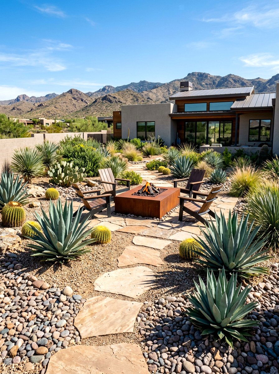 Desert Backyard Xeriscape - 30 backyard decorating ideas