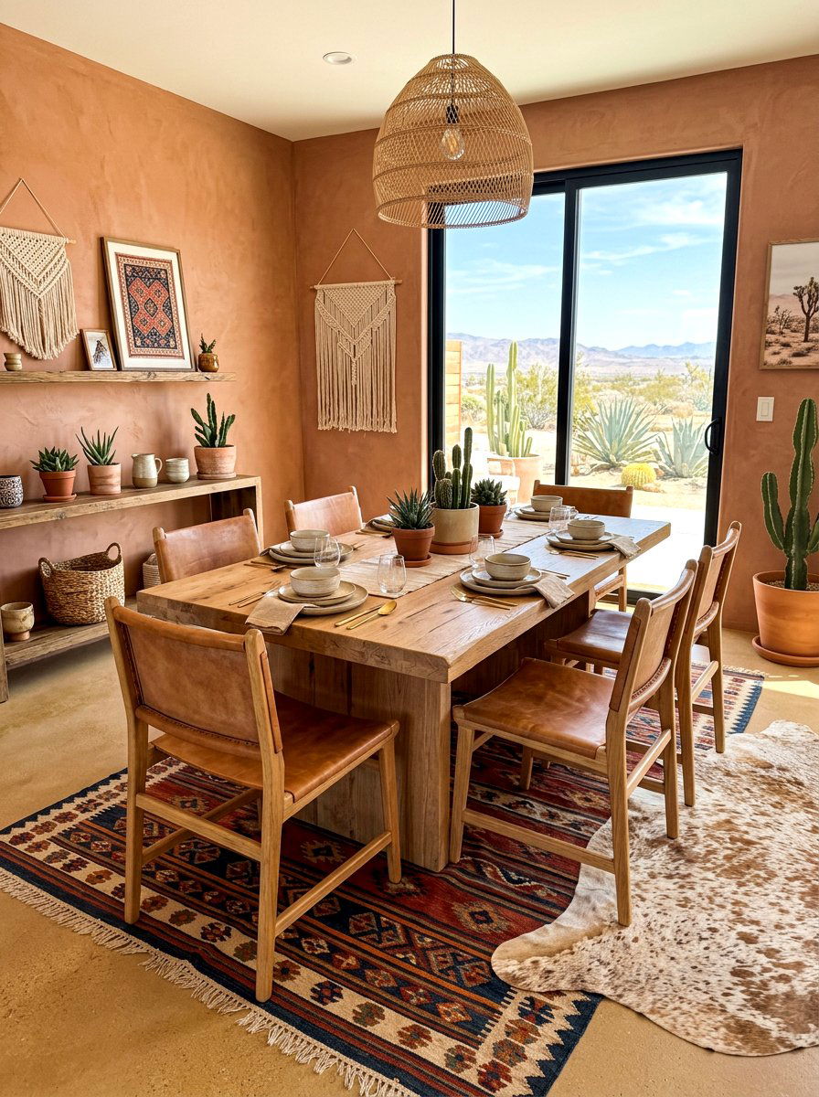 Desert Boho Dining Room - 30 boho dining room ideas