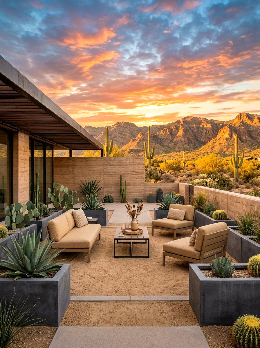 Desert Chic Sand Toned Patio - 30 sand toned patio ideas