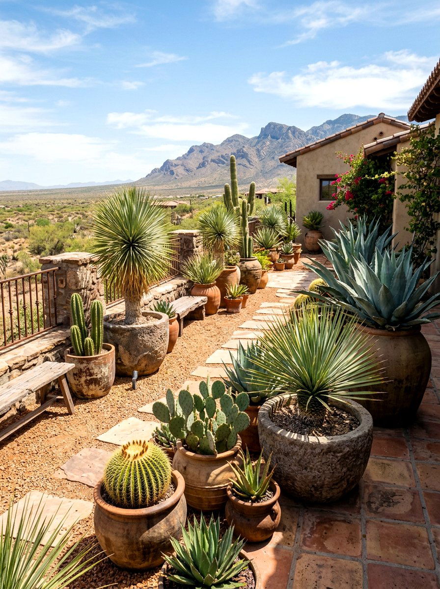 Desert Container Garden - 30 container garden makeover ideas