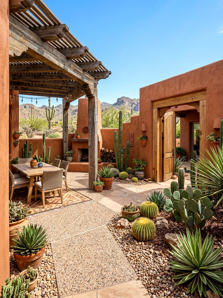 Desert Enclosed Patio - 30 enclosed patio garden ideas