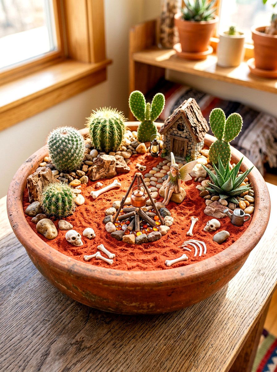 Desert Fairy Garden - 30 miniature fairy garden ideas