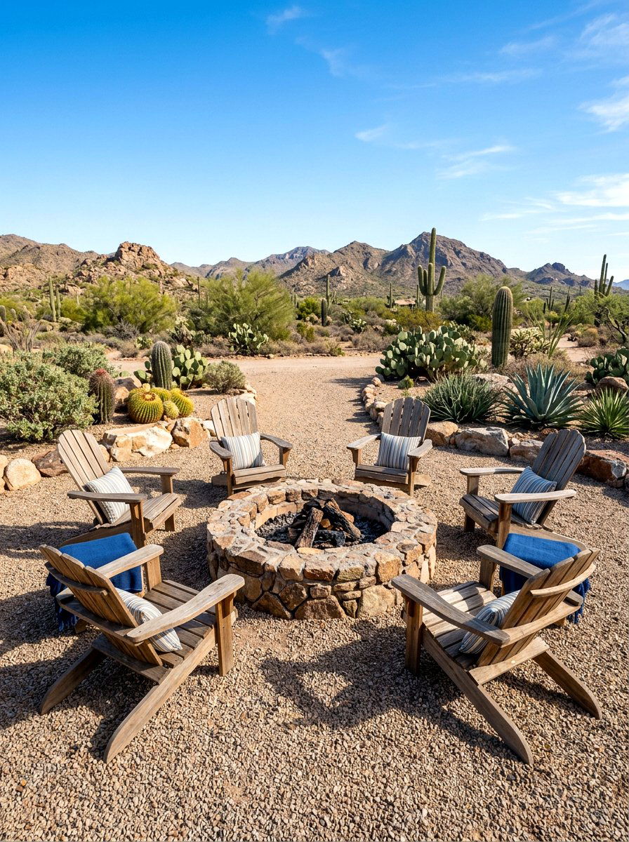 Desert Fire Pit - 30 southwestern backyard ideas