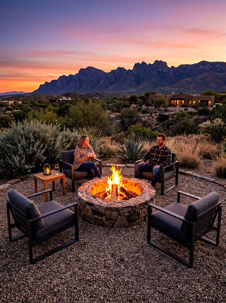 Desert Fire Pit - 30 desert patio ideas