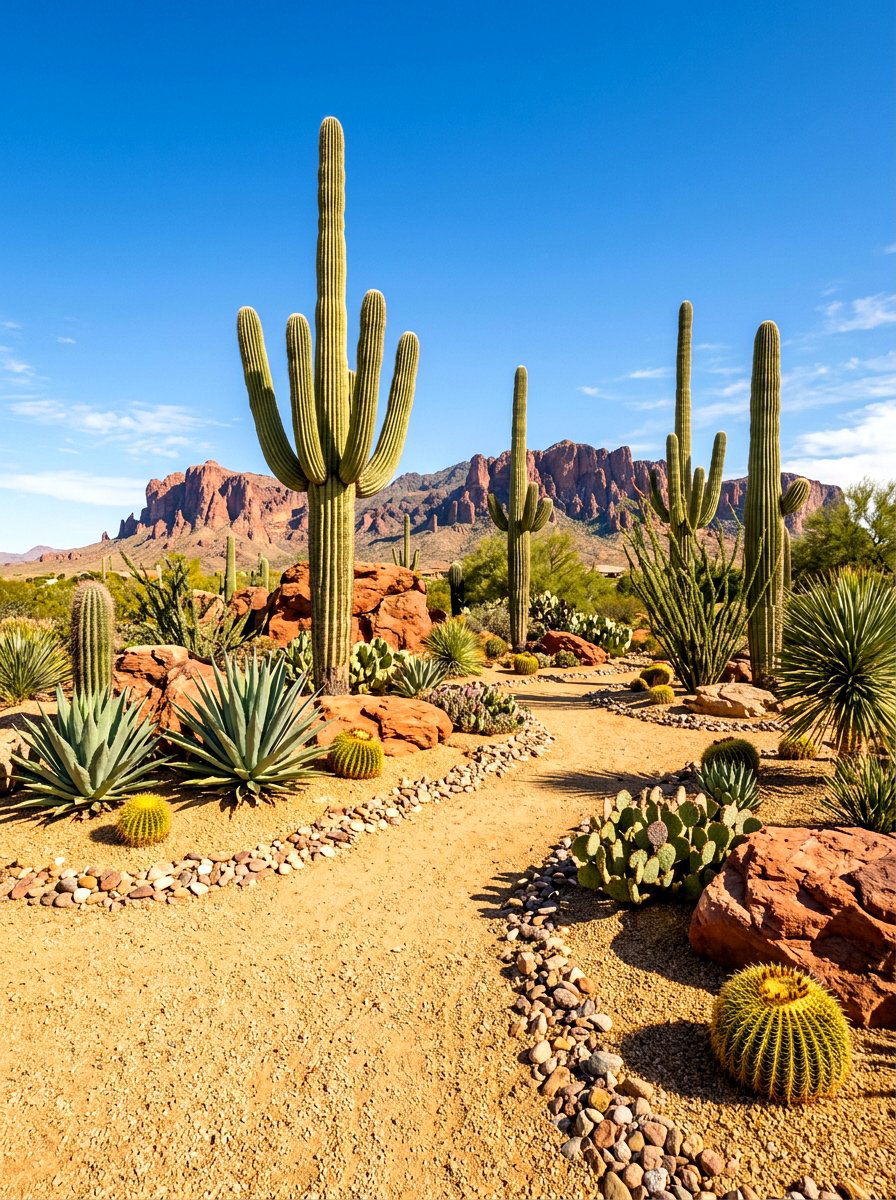 Desert Gravel Landscape - 30 gravel garden ideas