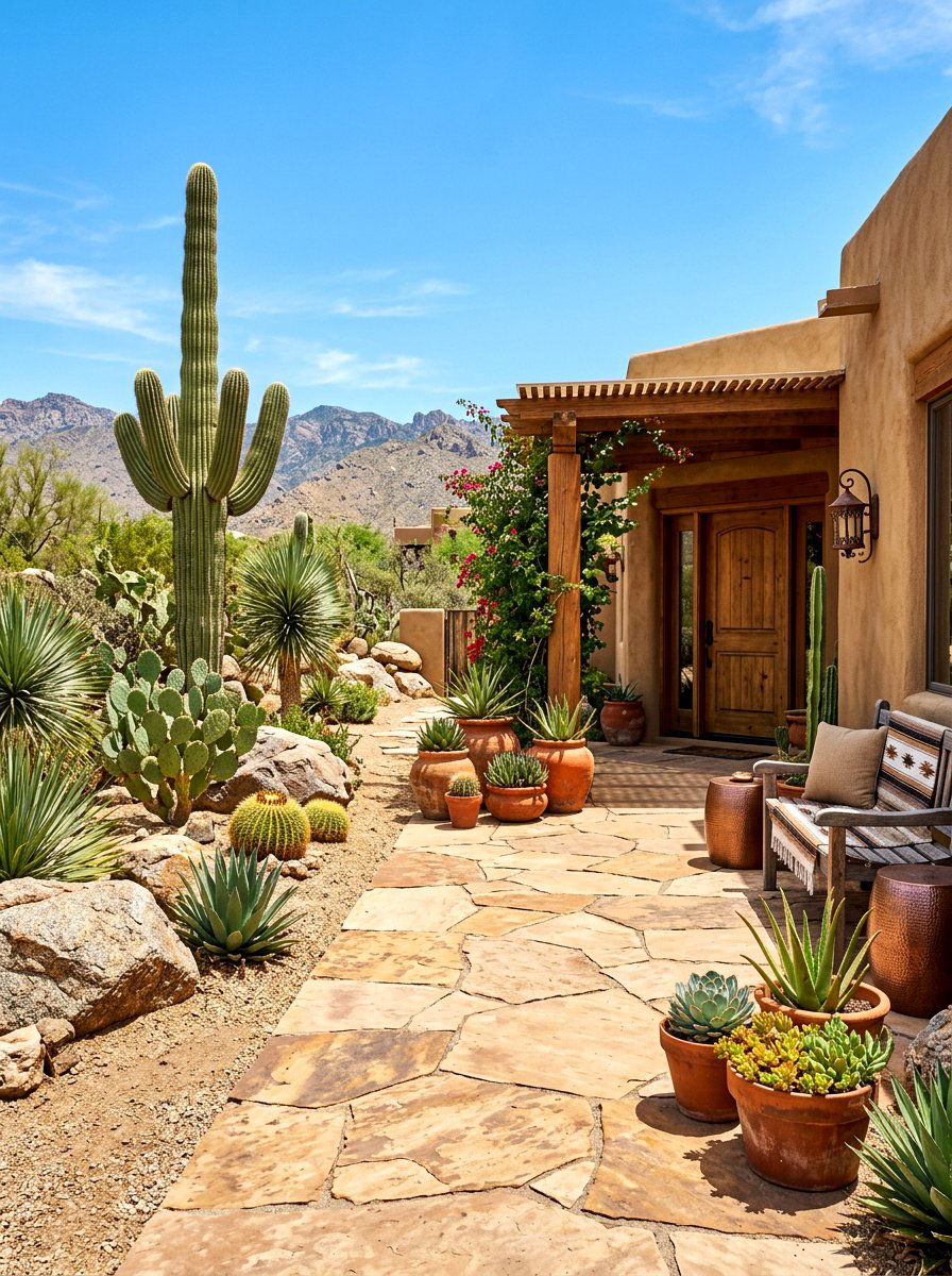 Desert Landscape Front Patio - 30 front patio ideas