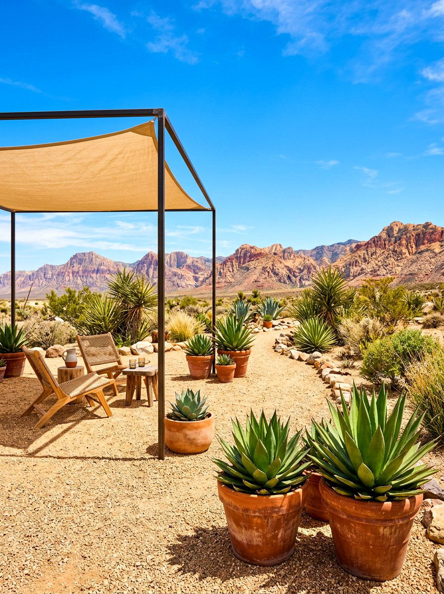 Desert Landscape Oasis - 30 outdoor meditation corner ideas