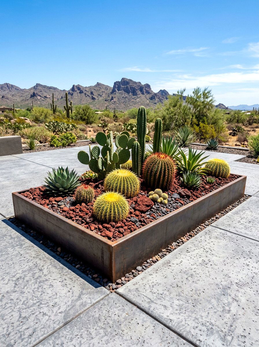 Desert Landscape Planter - 30 poolside planters ideas