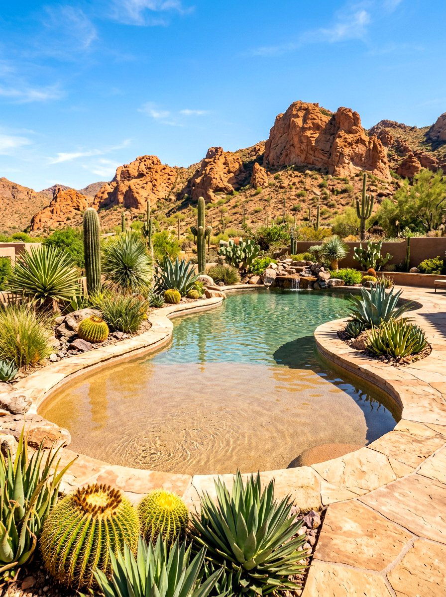 Desert Landscape Pool - 30 inground pool ideas