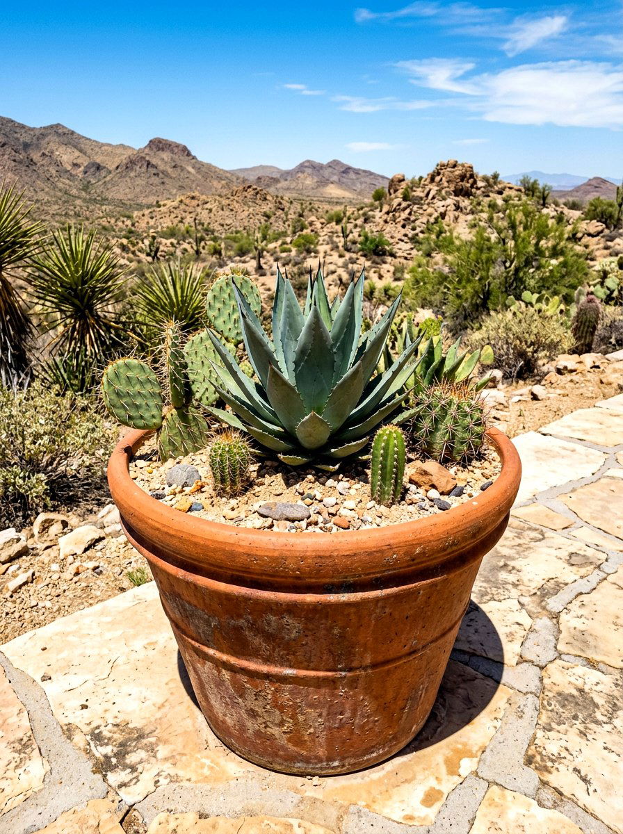 Desert Landscape Pot - 30 outdoor planter ideas